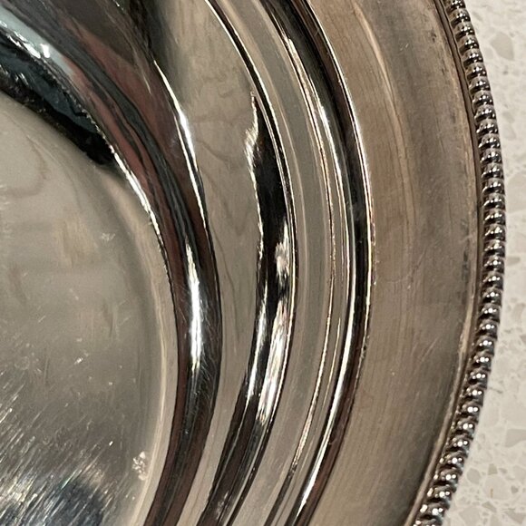 John Dixon & Sons Sheffield Silverplate Round Bowl with Beaded Rim-8" - Picture 5 of 7